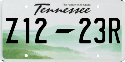 TN license plate Z1223R