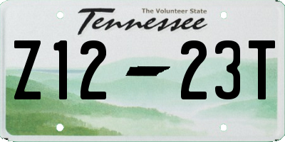 TN license plate Z1223T