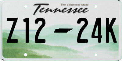 TN license plate Z1224K