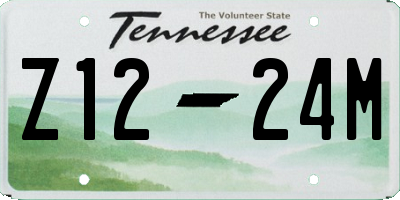 TN license plate Z1224M