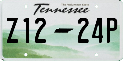 TN license plate Z1224P