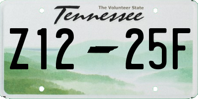 TN license plate Z1225F