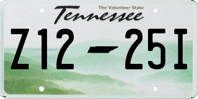 TN license plate Z1225I