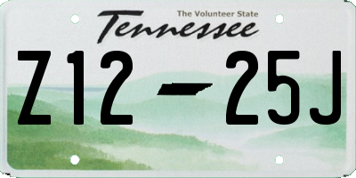 TN license plate Z1225J