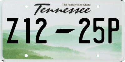TN license plate Z1225P