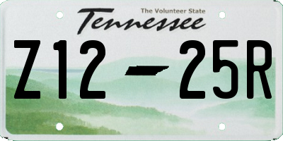 TN license plate Z1225R