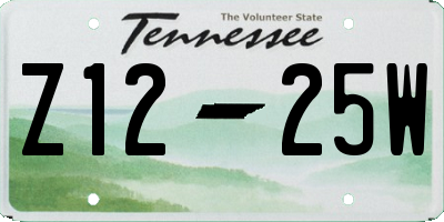 TN license plate Z1225W