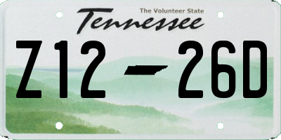 TN license plate Z1226D