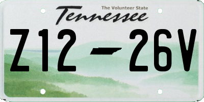 TN license plate Z1226V