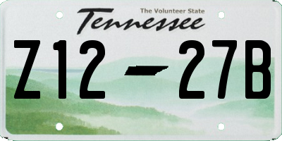 TN license plate Z1227B