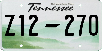 TN license plate Z1227O