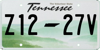TN license plate Z1227V