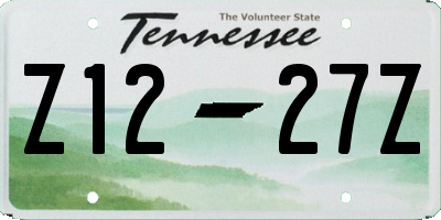 TN license plate Z1227Z