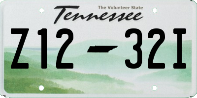 TN license plate Z1232I