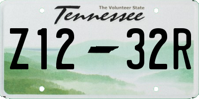 TN license plate Z1232R