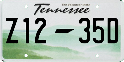 TN license plate Z1235D