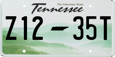 TN license plate Z1235T