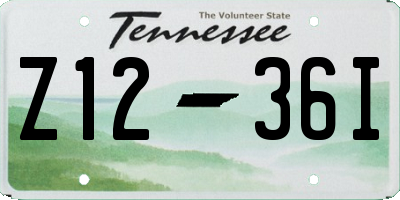 TN license plate Z1236I