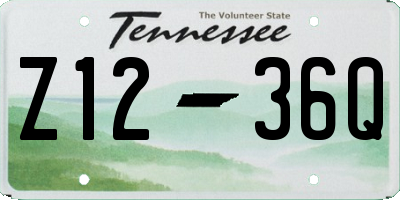 TN license plate Z1236Q