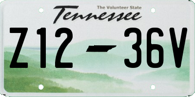 TN license plate Z1236V