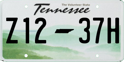 TN license plate Z1237H