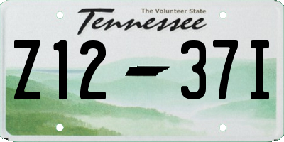 TN license plate Z1237I