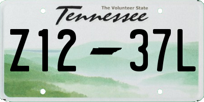 TN license plate Z1237L