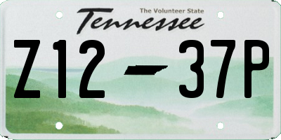 TN license plate Z1237P