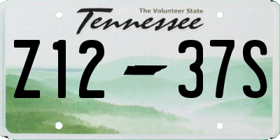 TN license plate Z1237S