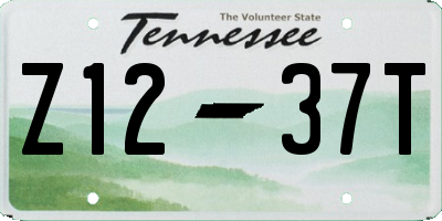 TN license plate Z1237T