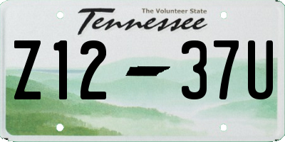 TN license plate Z1237U