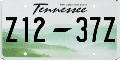 TN license plate Z1237Z