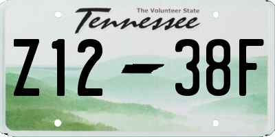 TN license plate Z1238F