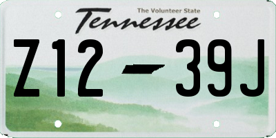 TN license plate Z1239J
