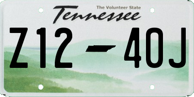 TN license plate Z1240J