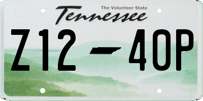 TN license plate Z1240P