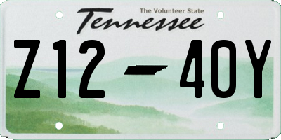 TN license plate Z1240Y