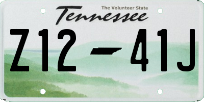 TN license plate Z1241J