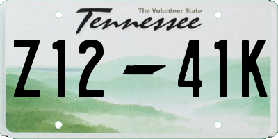 TN license plate Z1241K