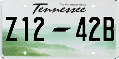 TN license plate Z1242B