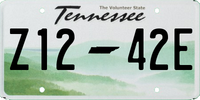 TN license plate Z1242E