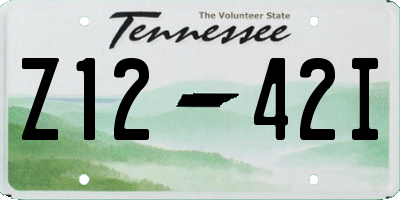TN license plate Z1242I