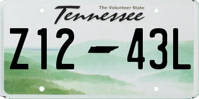 TN license plate Z1243L