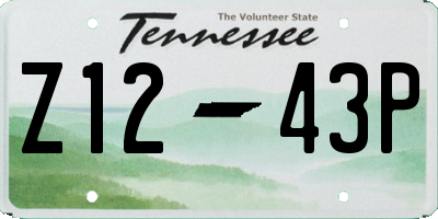 TN license plate Z1243P