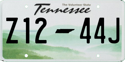 TN license plate Z1244J