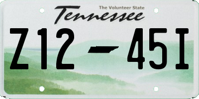 TN license plate Z1245I