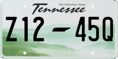 TN license plate Z1245Q