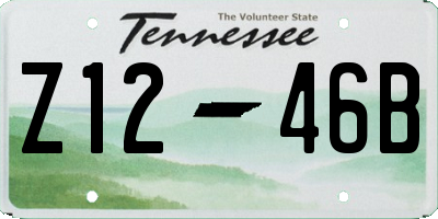 TN license plate Z1246B
