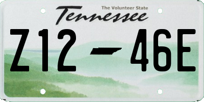TN license plate Z1246E