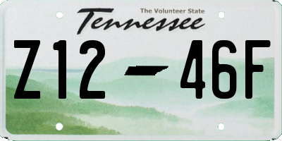 TN license plate Z1246F